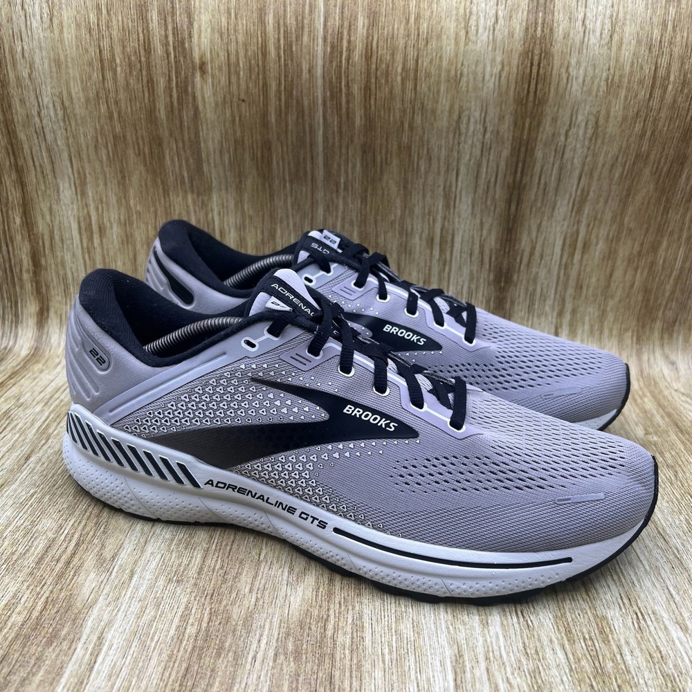 Brooks Adrenaline GTS 22 Men's 12.5 Narrow Grey Black Stability Running Shoes